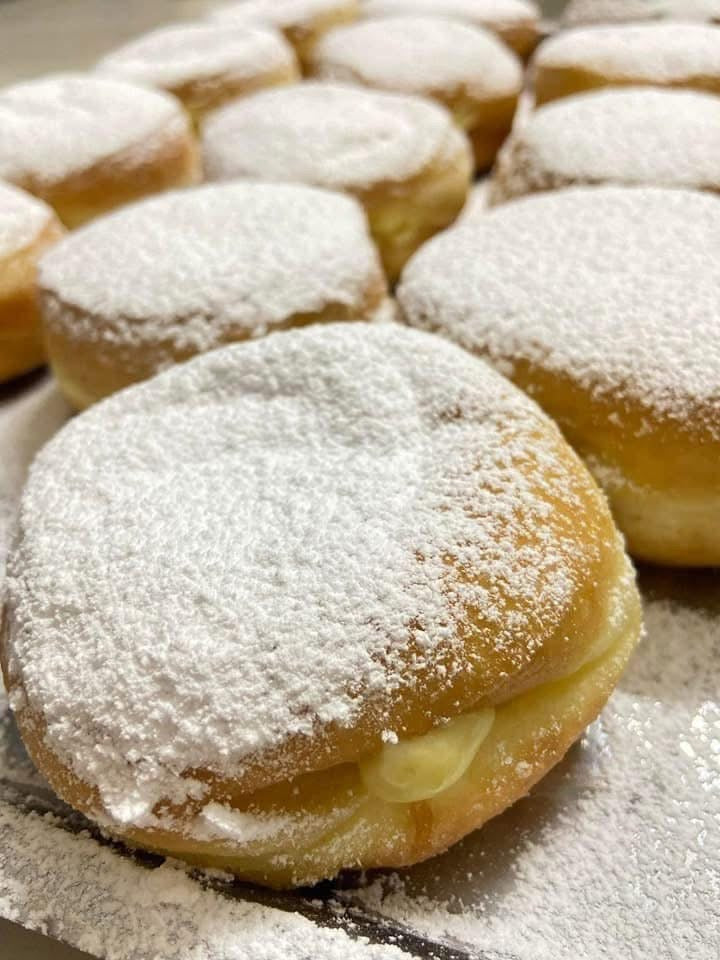 Vanilla Cream Filled Doughnut