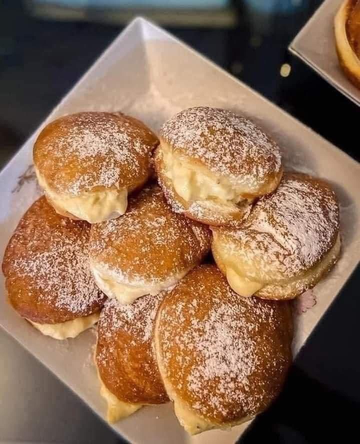 Vanilla Cream Filled Doughnut