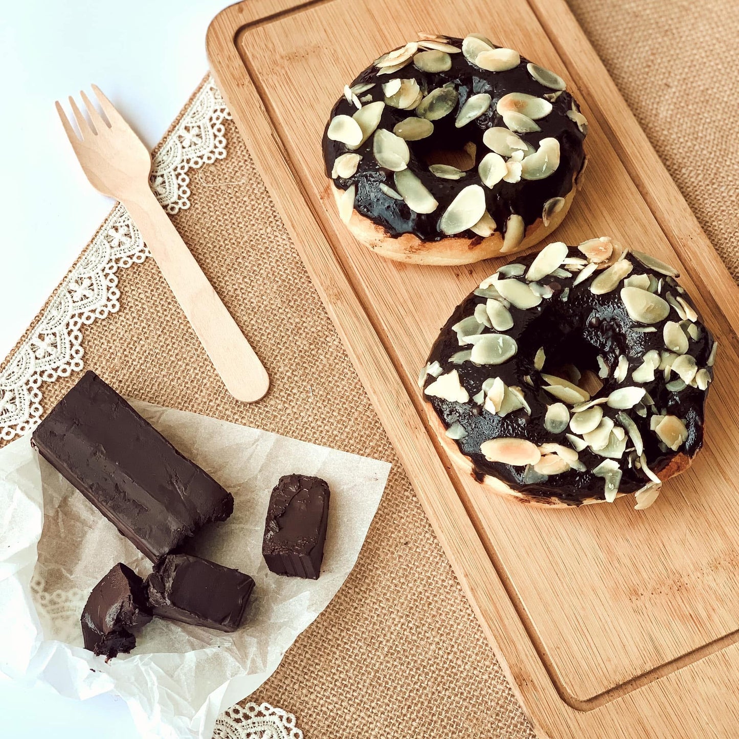 Choco Almond Doughnut